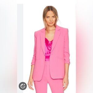 Crepe Khloe Blazer in Neon Pink CINQ A SEPT